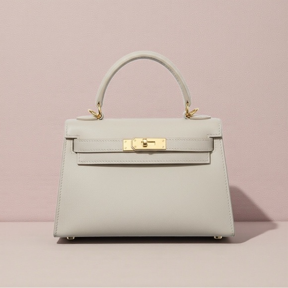 Elegant Cream Handbag / with Long strap
